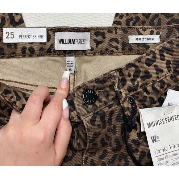 William Rast Iconic‎ Vintage Perfect Skinny Jean Women's 28 Cheetah Animal Print - Picture 9 of 9